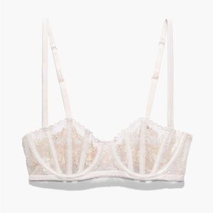 Caged Lace Unlined Balconette Bra